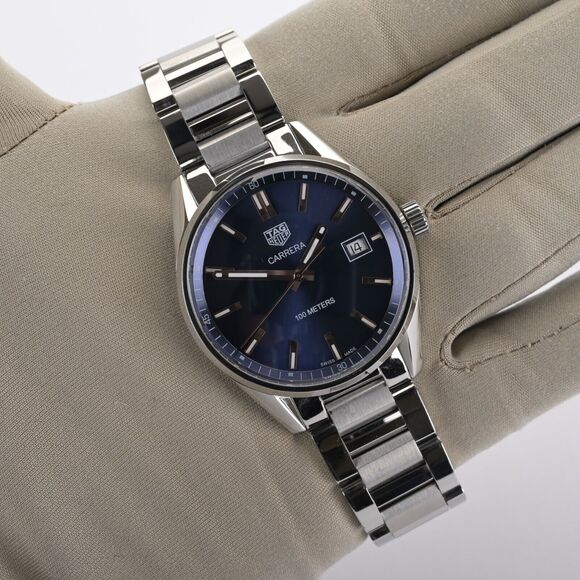 TAG Heuer Carrera WAR1112 Blue & Rose Gold 39mm Men\'s Watch + Box main image 13